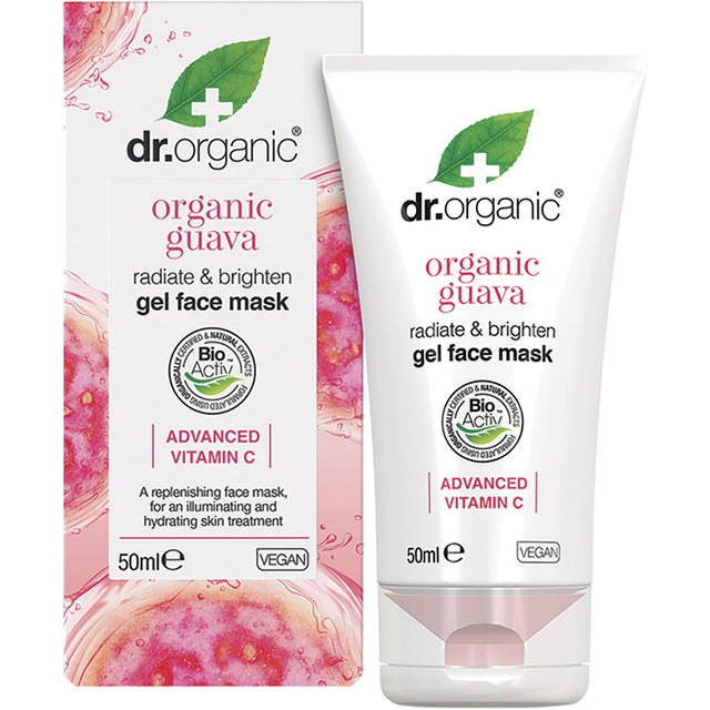 Dr Organic Gel Face Mask Organic Guava 50ml - Dr Earth - Skincare