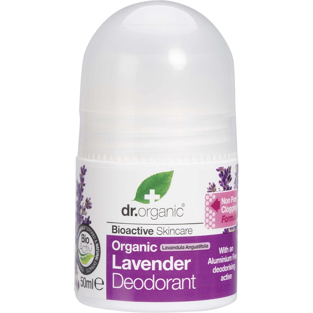 Dr Organic Roll-On Deodorant Organic Lavender 50ml - Dr Earth - Bath & Body