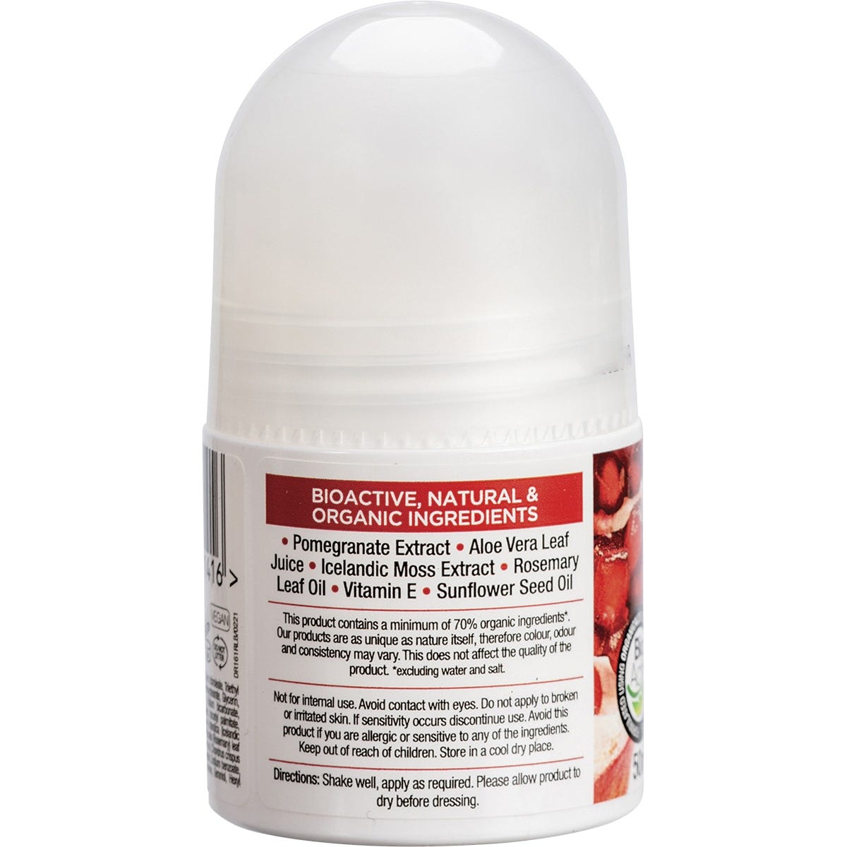 Dr Organic Roll-On Deodorant Organic Pomegranate 50ml - Dr Earth - Bath & Body