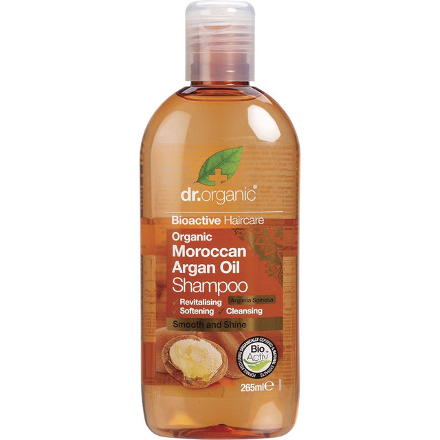 Dr Organic Shampoo Organic Moroccan Argan Oil 265ml - Dr Earth - Hair Care