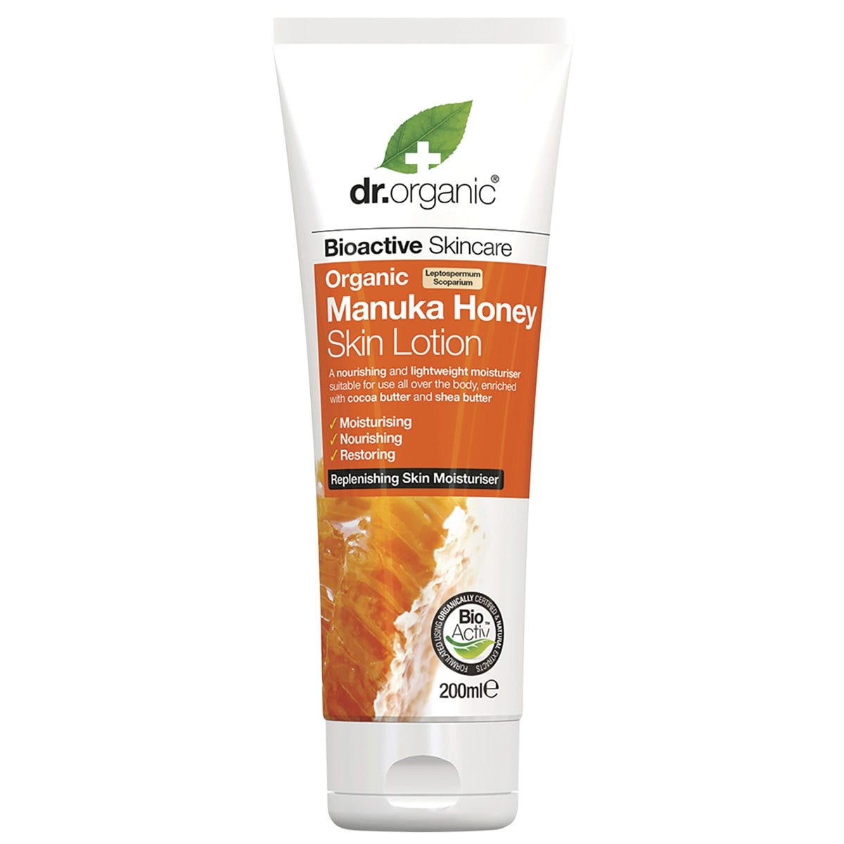 Dr Organic Skin Lotion Organic Manuka Honey 200ml - Dr Earth - Bath & Body
