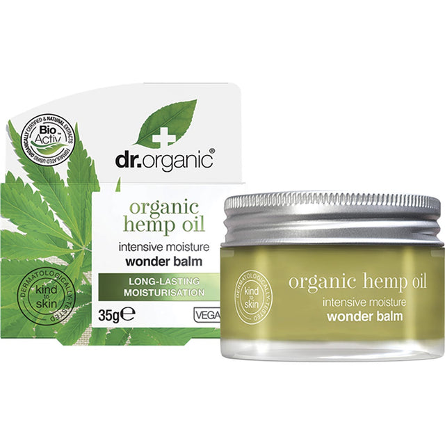 Dr Organic Wonder Balm Organic Hemp Oil 35g - Dr Earth - Bath & Body