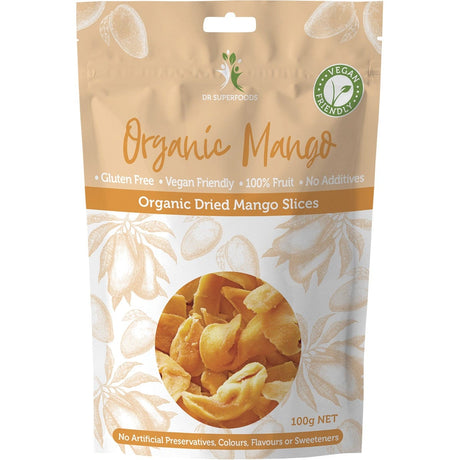 Dr Superfoods Dried Mango Organic 100g - Dr Earth - Dried Fruits Nuts & Seeds