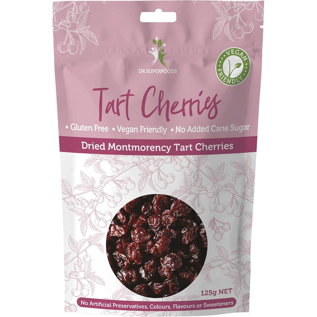 Dr Superfoods Dried Tart Cherries 125g - Dr Earth - Dried Fruits Nuts & Seeds, Berries