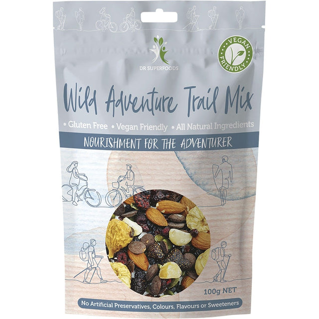 Dr Superfoods Wild Adventure Trail Mix 100g - Dr Earth - Dried Fruits Nuts & Seeds
