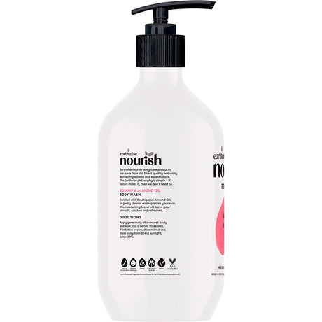 Earthwise Nourish Body Wash Rosehip & Almond Oil 1L - Dr Earth - Bath & Body