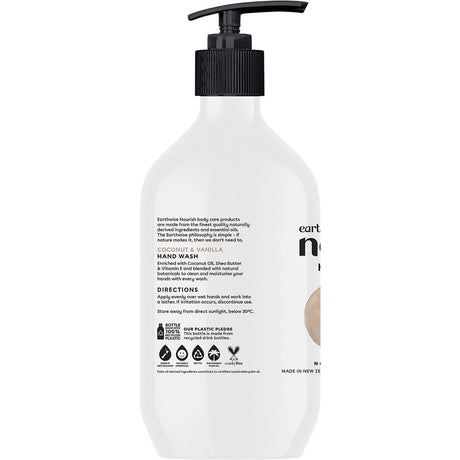 Earthwise Nourish Hand Wash Coconut & Vanilla 450ml - Dr Earth - Bath & Body