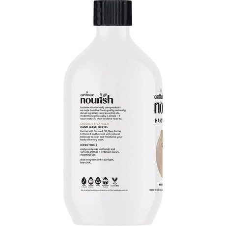 Earthwise Nourish Hand Wash Coconut & Vanilla 900ml - Dr Earth - Bath & Body