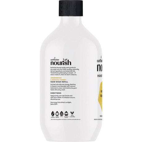 Earthwise Nourish Hand Wash Lemongrass & Manuka Honey 900ml - Dr Earth - Bath & Body