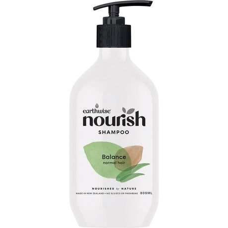 Earthwise Nourish Shampoo Balance Normal Hair 800ml - Dr Earth - Hair Care