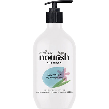 Earthwise Nourish Shampoo Revitalise Dry Damaged Hair 800ml - Dr Earth - Hair Care