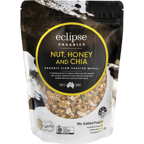 Eclipse Organics Organic Muesli Nut, Honey & Chia 450g - Dr Earth - Breakfast