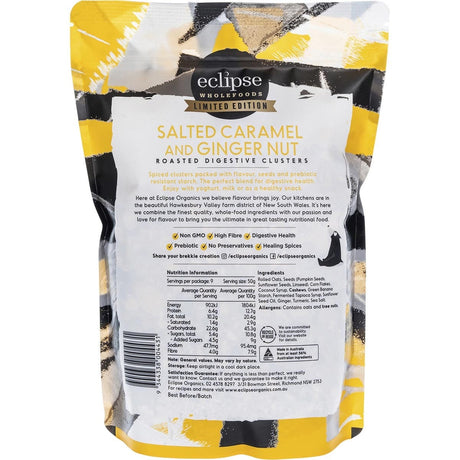 Eclipse Wholefoods Roasted Digestive Clusters Salted Caramel & Ginger Nut 450g - Dr Earth - Breakfast