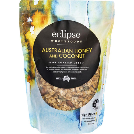 Eclipse Wholefoods Slow Roasted Muesli Australian Honey & Coconut 450g - Dr Earth - Breakfast