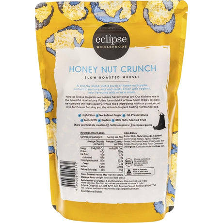 Eclipse Wholefoods Slow Roasted Muesli Honey Nut Crunch 425g - Dr Earth - Breakfast