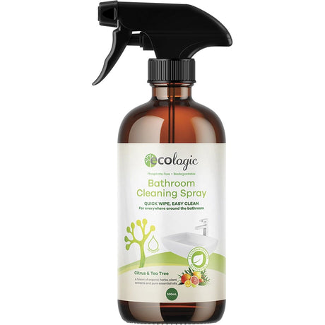 Ecologic Bathroom Cleaning Spray Citrus & Tea Tree 500ml - Dr Earth - Cleaning