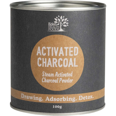 Eden Healthfoods Activated Charcoal Steam Activated Charcoal Powder 100g - Dr Earth - Detox