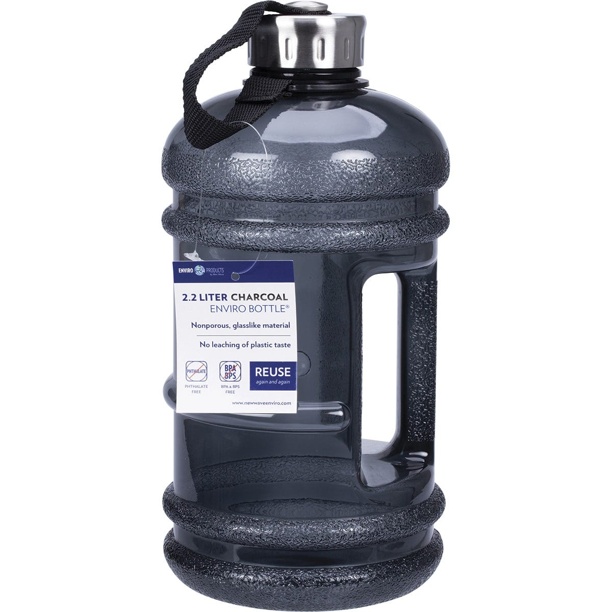 Enviro Products Drink Bottle Eastar BPA Free Charcoal 2.2L - Dr Earth - Water Bottles