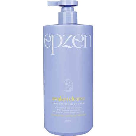 Epzen Body Wash Invigorating Awaken Cleanse 750ml - Dr Earth - Bath & Body