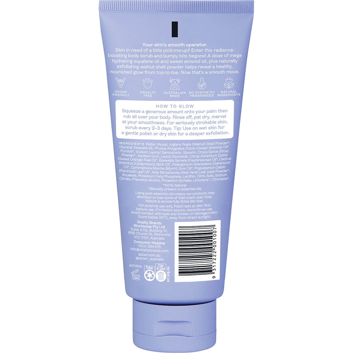 blue me exfoliating body scrub