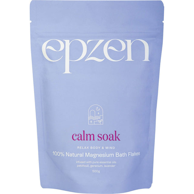 Epzen Magnesium Bath Flakes Calm Soak 500g - Dr Earth - Bath & Body, Magnesium & Salts