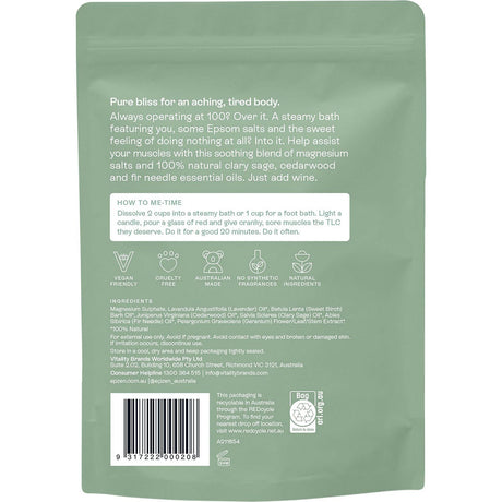Epzen Magnesium Epsom Salts Soothe 900g - Dr Earth - Bath & Body, Magnesium & Salts, Joint & Muscle Health