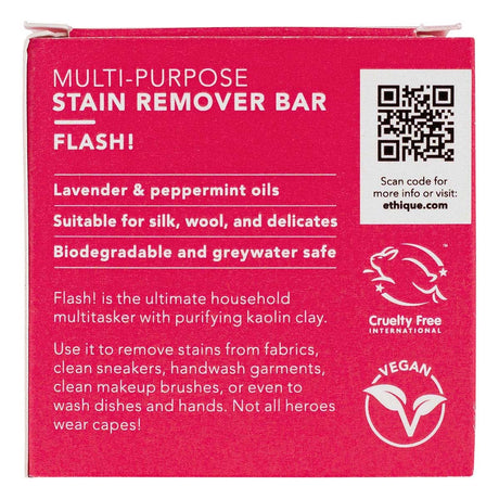 Ethique Solid Laundry Bar & Stain Remover Flash 100g - Dr Earth - Cleaning