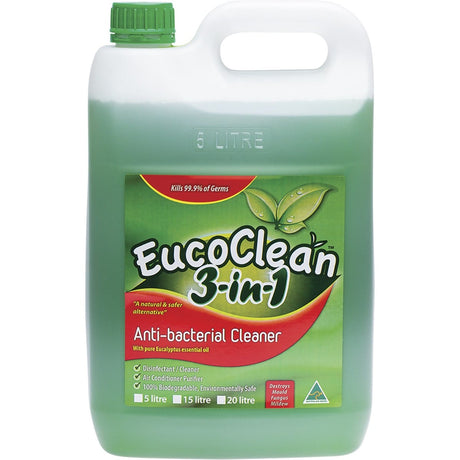 Eucoclean Anti-Bacterial Cleaner 3-in-1 Eucalyptus 5L - Dr Earth - Cleaning