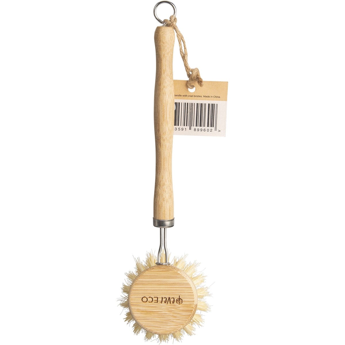 Ever Eco Dish Brush Bamboo Handle, Sisal Bristles - Dr Earth - Cleaning