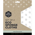 Ever Eco Eco Sponge Cloths Scandi Leaves Collection 2pk - Dr Earth - Cleaning