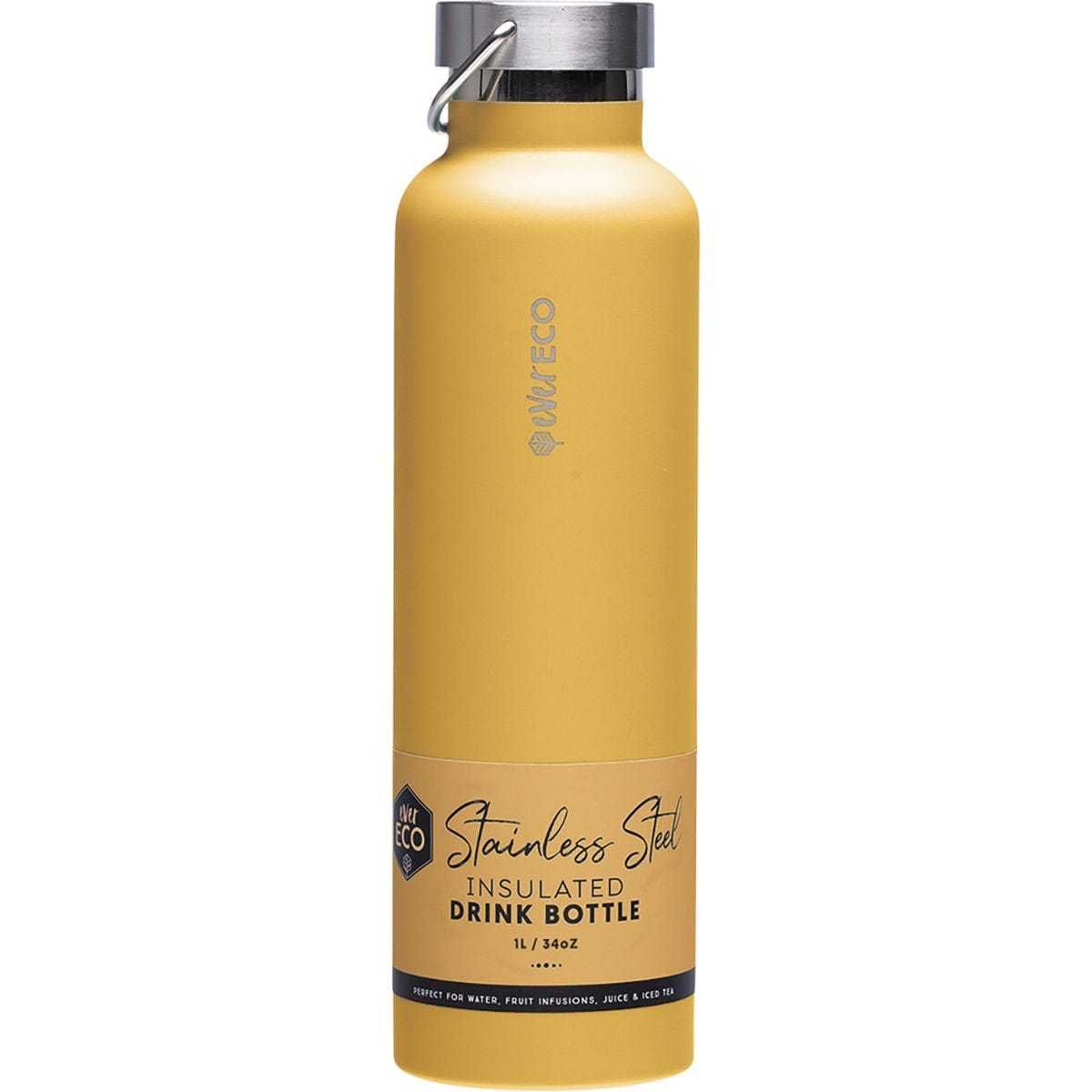 Ever Eco Insulated Stainless Steel Bottle Marigold 1L - Dr Earth - Water Bottles