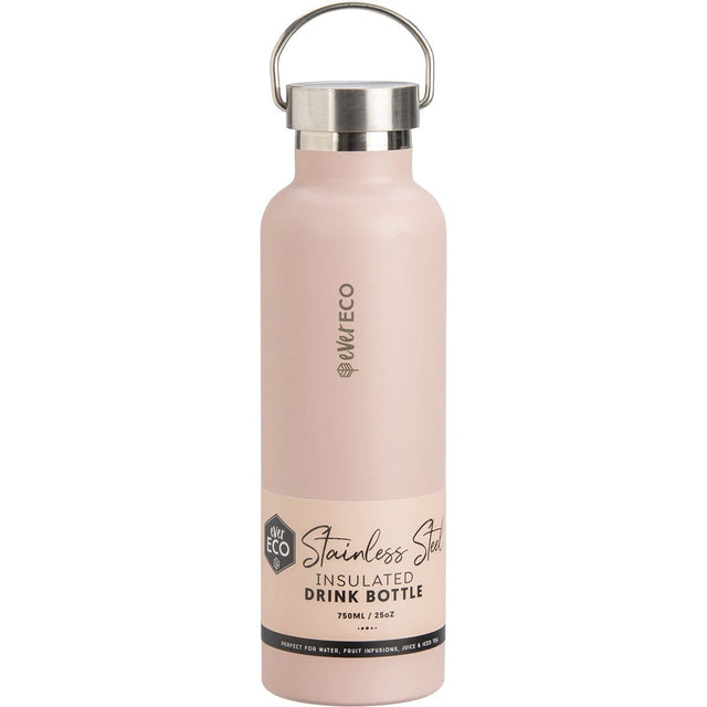 Ever Eco Insulated Stainless Steel Bottle Rose 750ml - Dr Earth - Water Bottles