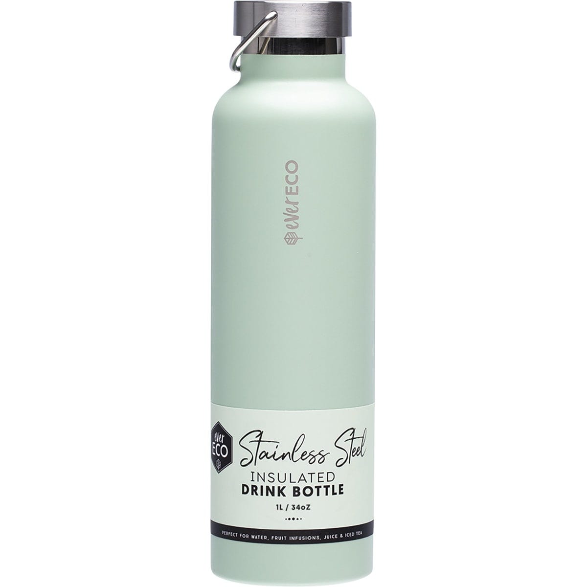 Ever Eco Insulated Stainless Steel Bottle Sage 1L - Dr Earth - Water Bottles