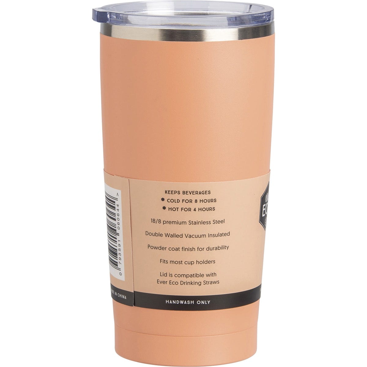 Ever Eco Insulated Tumbler Los Angeles Peach 592ml - Dr Earth - Cups & Tumblers