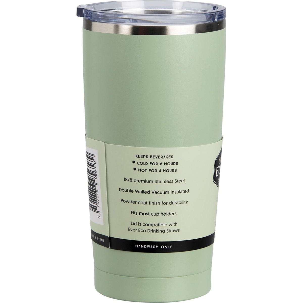 Ever Eco Insulated Tumbler Sage 592ml - Dr Earth - Cups & Tumblers