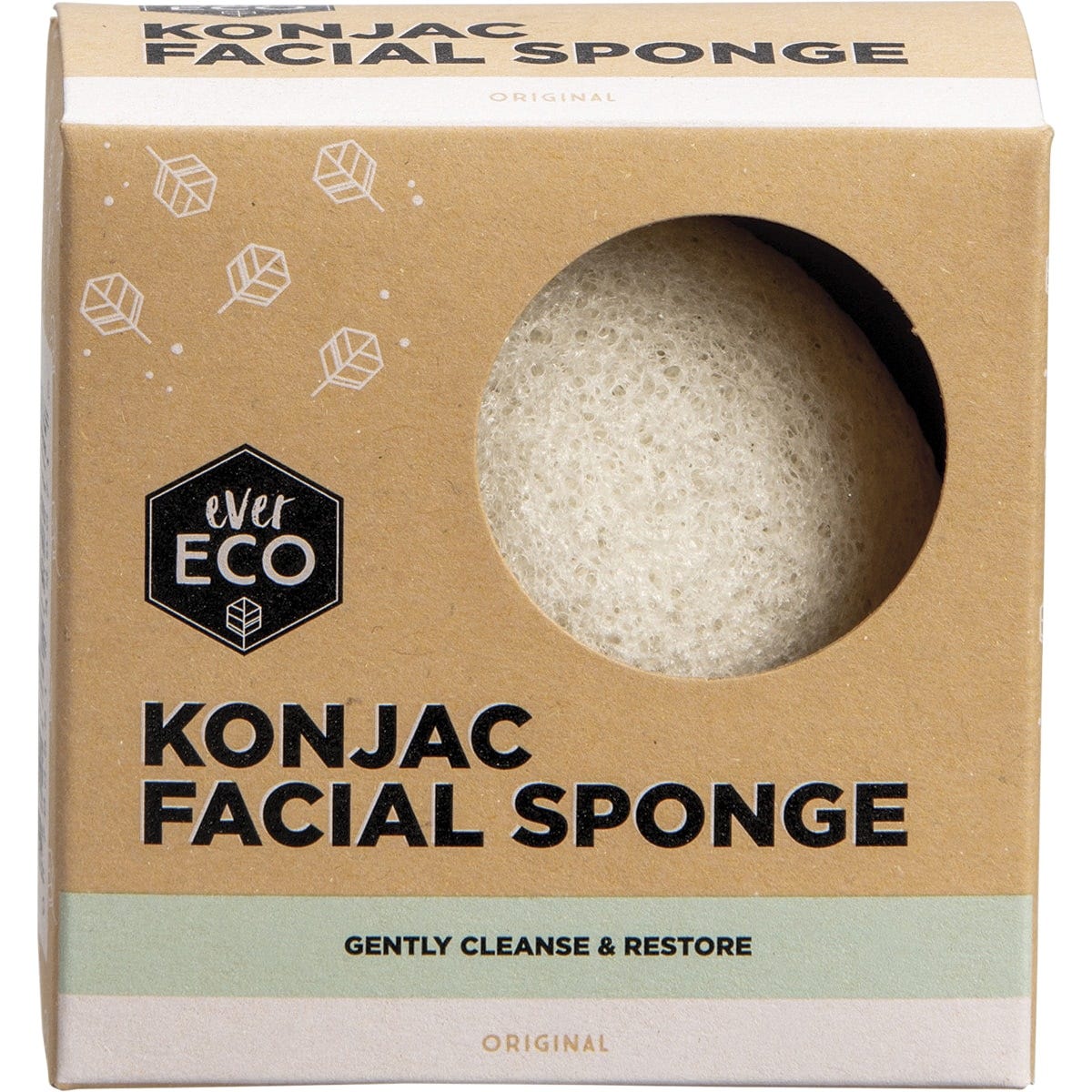 Ever Eco Konjac Facial Sponge Original - Dr Earth - Skincare