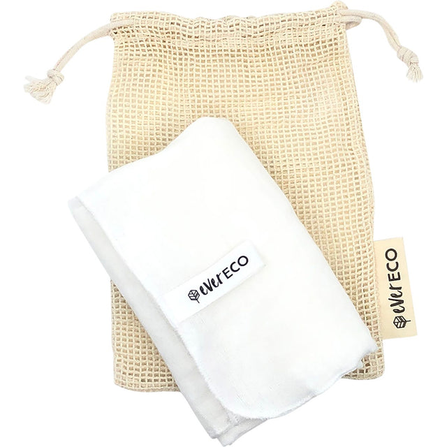 Ever Eco Muslin Facial Cloths with Cotton Wash Bag 2pk - Dr Earth - Skincare