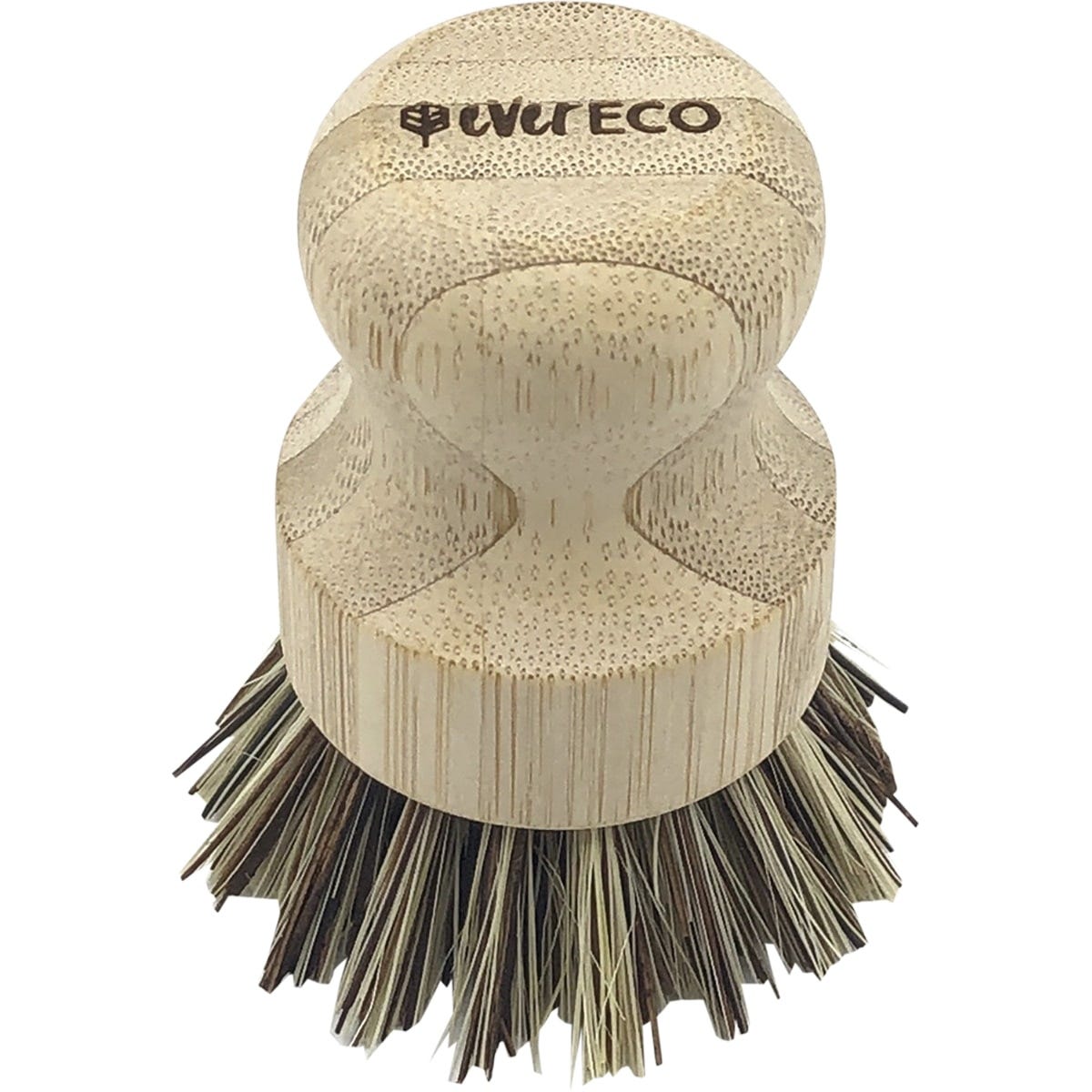 Ever Eco Pot Scrubber Bamboo Handle Palm Leaf Bristles - Dr Earth - Cleaning