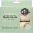Ever Eco Reusable Produce Bags Organic Cotton Net 4pk - Dr Earth - Reusable Bags