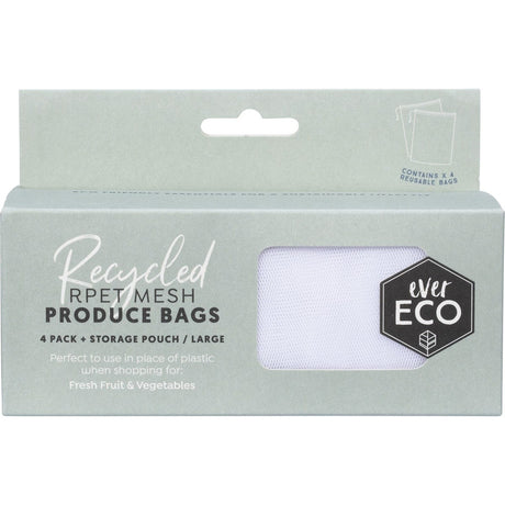 Ever Eco Reusable Produce Bags Recycled Polyester Mesh 4pk - Dr Earth - Reusable Bags