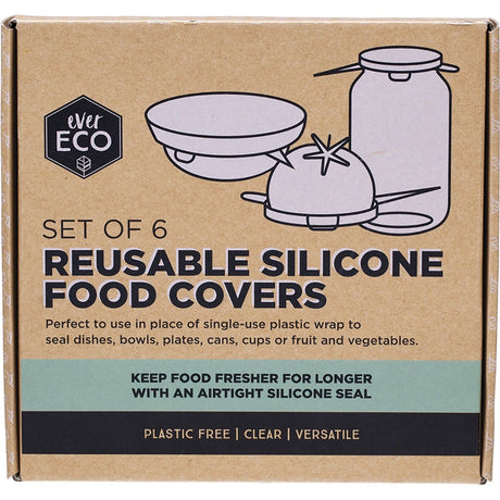 Ever Eco Reusable Silicone Food Covers 6pk - Dr Earth - Food Wraps & Covers