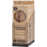 Ever Eco Stainless Steel Straws Bent Rose Gold 2pk - Dr Earth - Straws & Cutlery