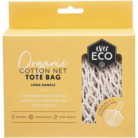 Ever Eco Tote Bag Long Handle Organic Cotton Net - Dr Earth - Reusable Bags