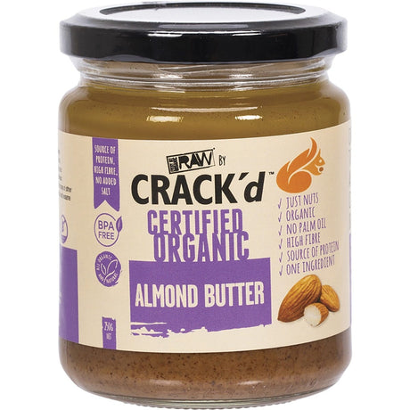 Every Bit Organic Raw Crack'd Almond Butter 250g - Dr Earth - Spreads