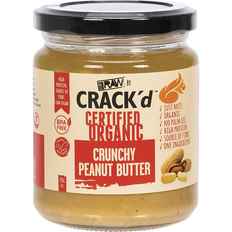 Every Bit Organic Raw Crack'd Crunchy Peanut Butter 250g - Dr Earth - Spreads