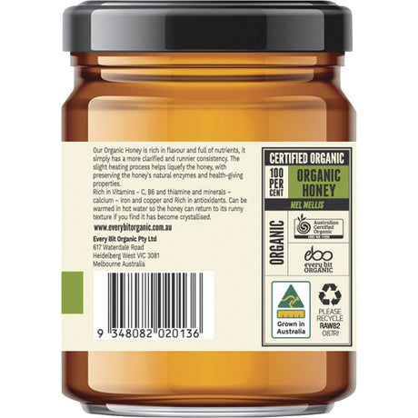 Every Bit Organic Raw Honey Certified Organic 325g - Dr Earth - Sweeteners