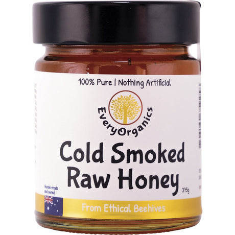 EveryOrganics Cold Smoked Raw Honey From Ethical Beehives 375g - Dr Earth - Sweeteners
