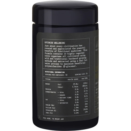 Evolution Botanicals 10 Mushroom Formula Optimise Wellbeing 100g - Dr Earth - Drinks, Mushrooms, Immune Support