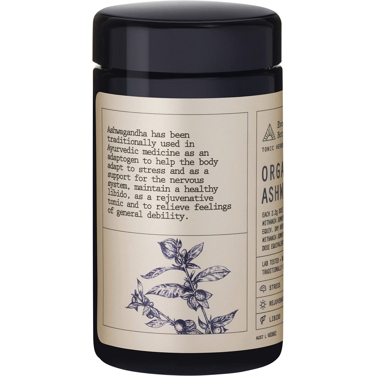 Evolution Botanicals Ashwagandha Tonic Herbs 100g - Dr Earth - Drinks, Mushrooms