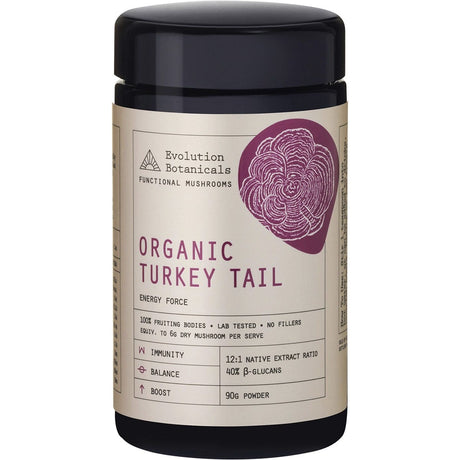 Evolution Botanicals Organic Turkey Tail Energy Force 90g - Dr Earth - Drinks, Mushrooms, Digestion & Gut Health